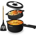Electric Cooker, 2L NonStick Sauté Pan, Rapid Noodles Cooker, Mini Pot