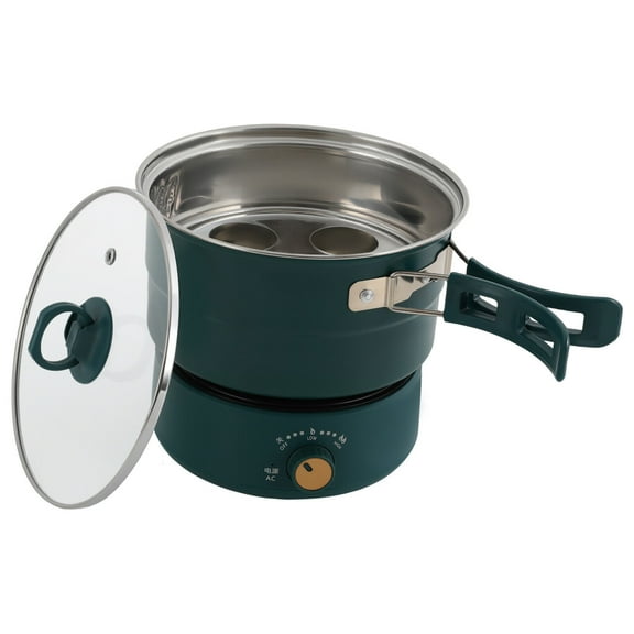 Electric Cooker Multifunctional Non Stick Pan Hot Pot Mini Rice Cooker Steamer Green