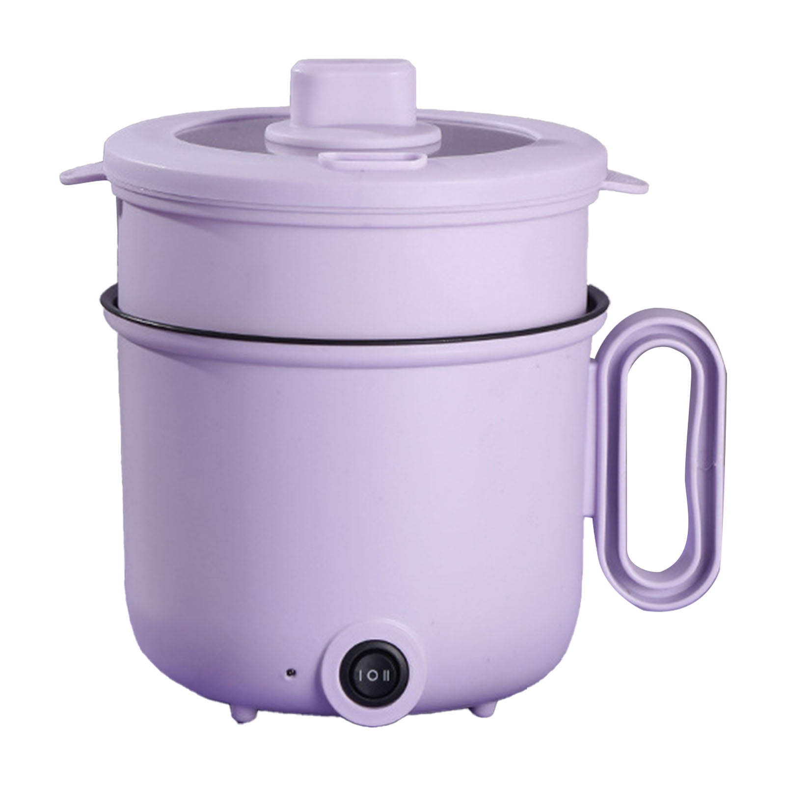 Electric Cooking Pot 1.5L Coated Anti Scald Handle Clear Lid Multifunction Electric Cooker for Home Dormitory Party AU Plug 220V -