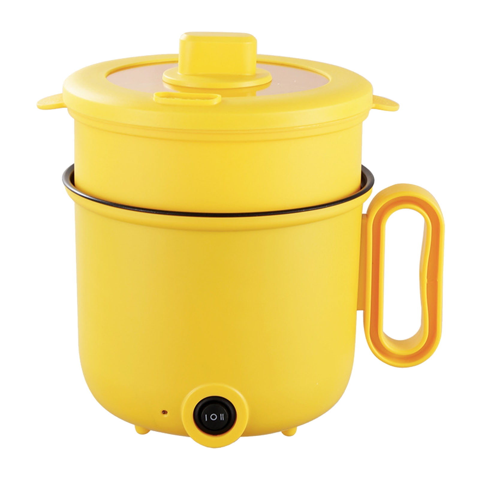 Electric Cooking Pot 1.5L Coated Anti Scald Handle Clear Lid