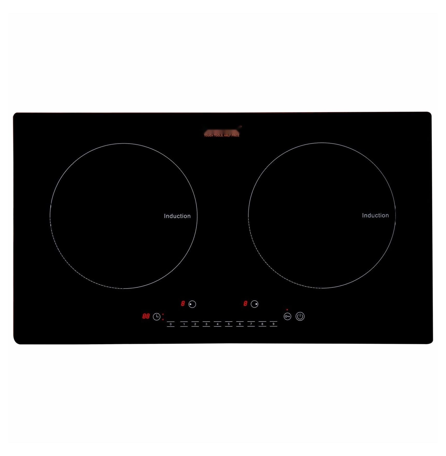 Electric Cooktop 2 Burner, 24'' Induction Stove Top Built-in, 1800W Magnetic Cooktop, 9 Heat Levels, LED Touch Control, Child Lock & Overheat Protection