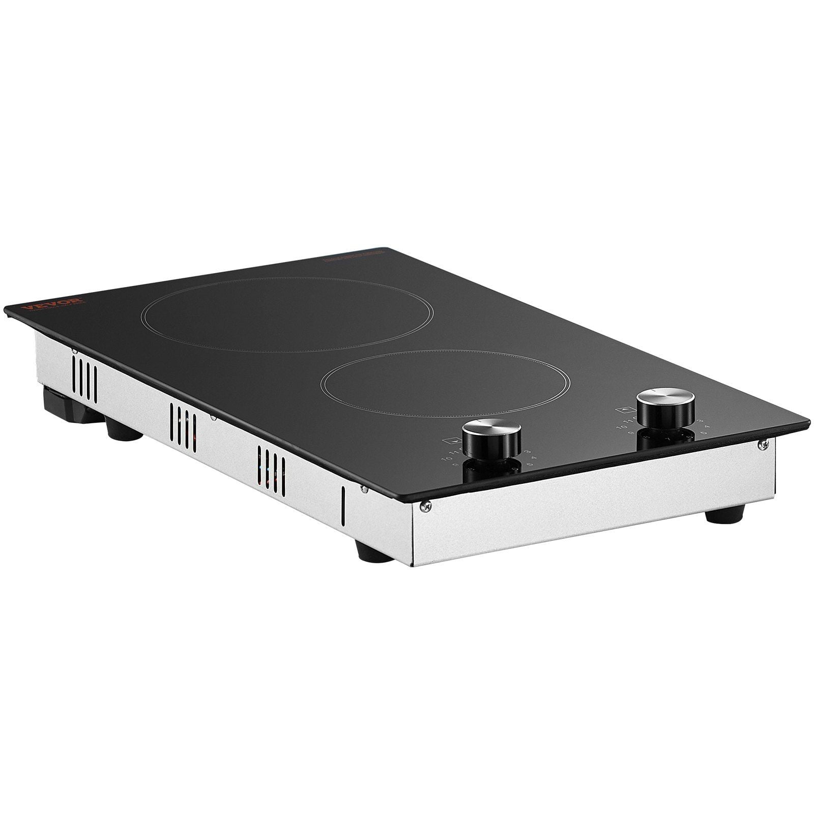 Electric Cooktop 2 Burner, Built-in Radiant Ceramic Stove, 20.1x11.6