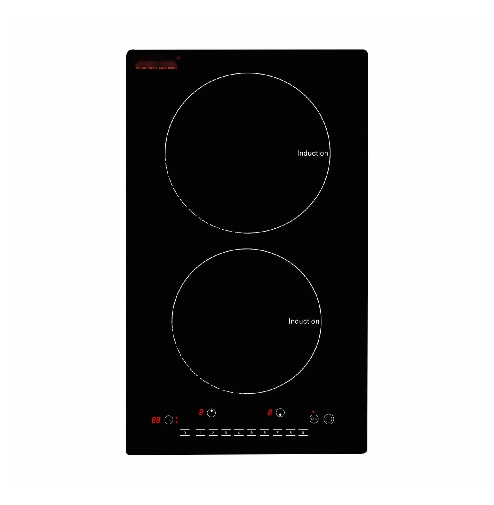 Electric Cooktop 2 Burners, 12'' Induction Stove Top 1800W, Built-in Magnetic Cooktop, 9 Heat Levels, LED Touch Screen, Child Lock & Overheat Protection