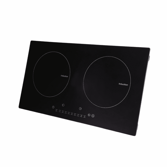 Electric Cooktop 2 Burners, 24'' Induction Stove Top Built-in 1800W, 9 Heat Levels, LED Touch Control, Child Lock, Over-Temperature Protection