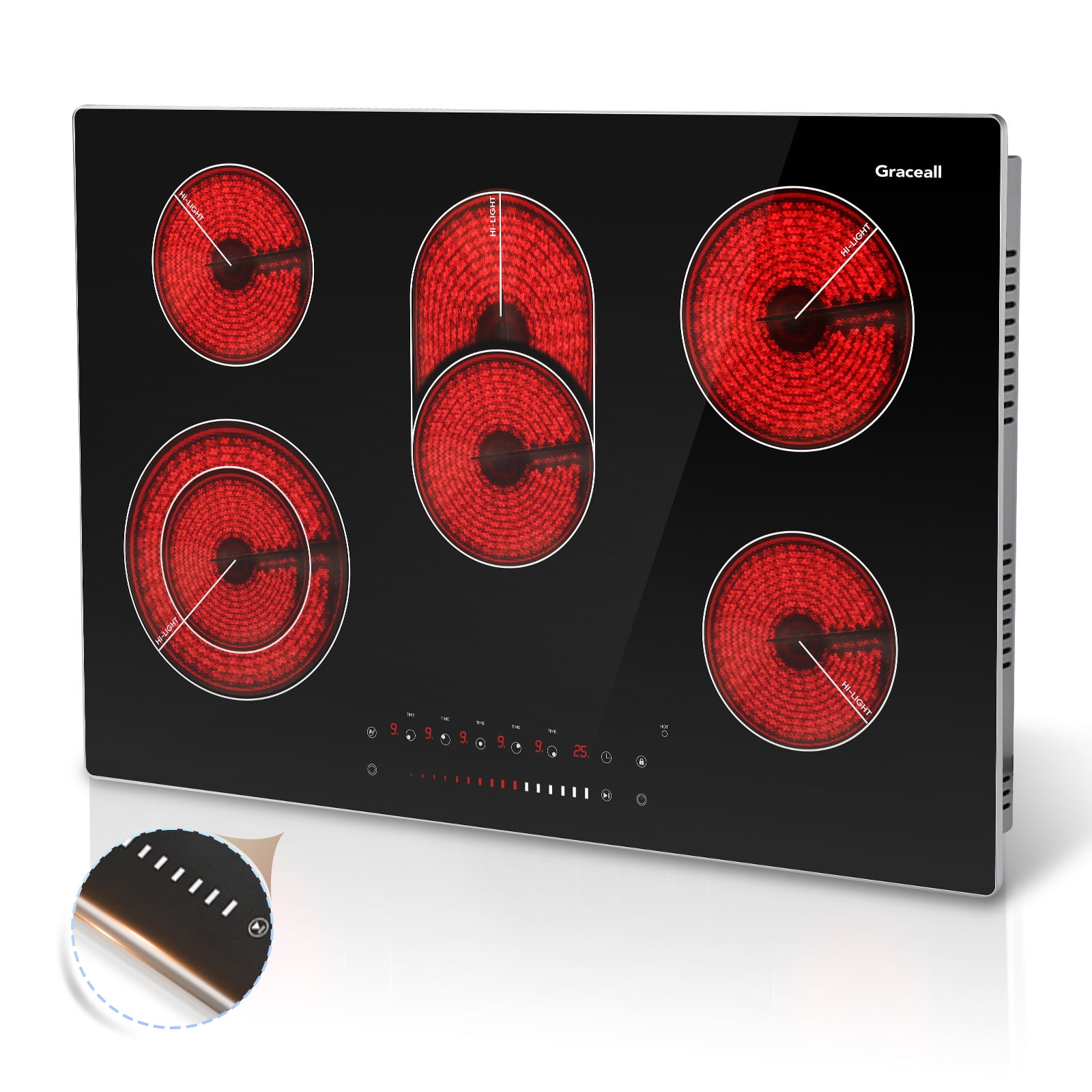 Electric Cooktop 30 Inch 5 Burner, Dropin Electric Stove Top Burner