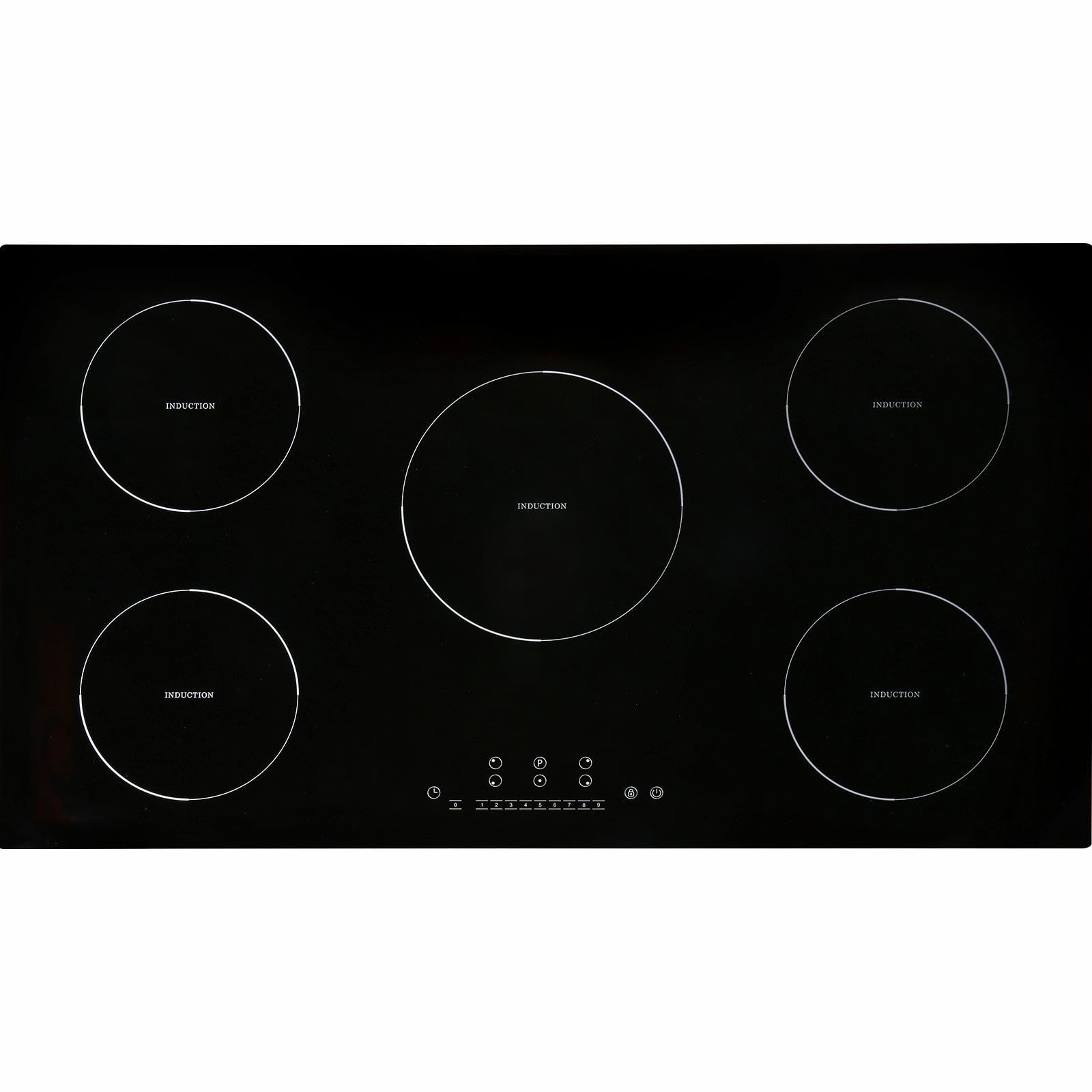 Electric Cooktop 36 Inch, 5 Burners Induction Stove Top 9200W, Built-in Magnetic Cooktop with Touch Control, Timer, Child Lock & Overheat Protection