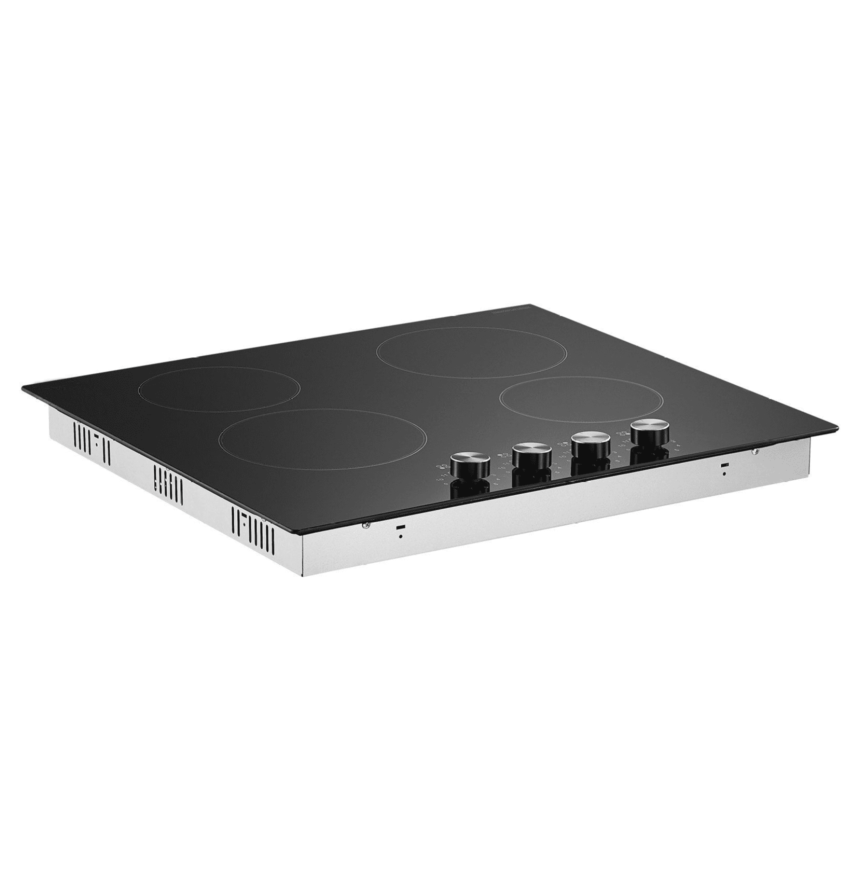 Electric Cooktop 4 Burners 23.2x20.5 inch, Ceramic Radiant Cooktop Built-in, 6000W Professional Stove with 11 Level Control, Stainless Steel