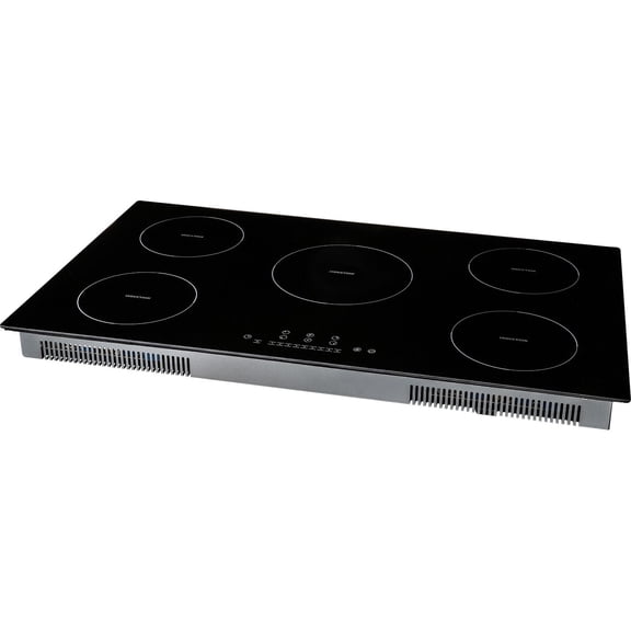 36 Inch Built In Induction Cooktop 5 Burners 9200W Electric Stove Top with 9 Heat Levels LED Touch Control Timer Child Lock Over Temperature Protection for Home Kitchen Cooking Use