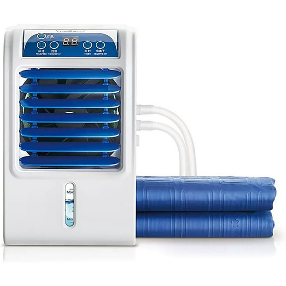 Electric Cooling Mattress Smart Water Circulation Air Energy Cooling System + 12V Quiet Fan + PVC Cooling Pad + Energy Saving Electric Cooling Mattress Pad for Hot Sleepers