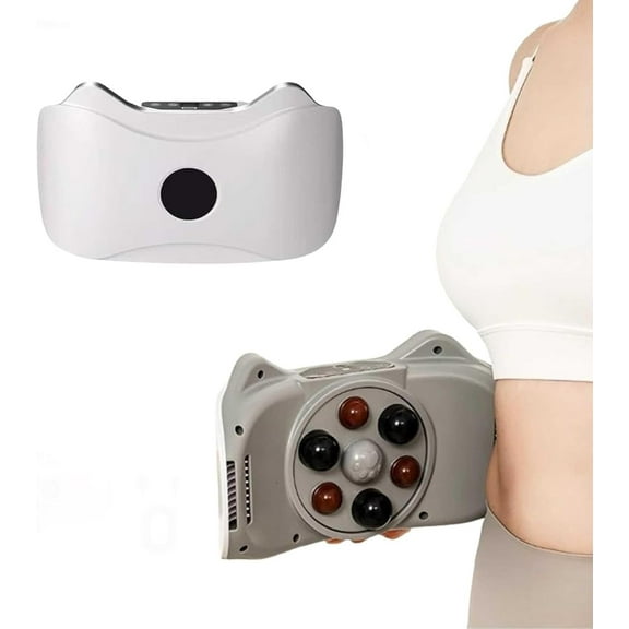 Electric Cordless Abdominal Massager, Rechargeable Abdominal Stomach Massager, Gear Adjustment & Constant-Temperature Hot Compress, for Butt Waist Leg