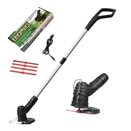 Electric Cordless Grass Trimmer Length Adjustable Weed Strimmer Cutter Portable Wireless Lawn Mower USB Charging For Garden/Lawn ,2 IN 1 Trimmer & Edger