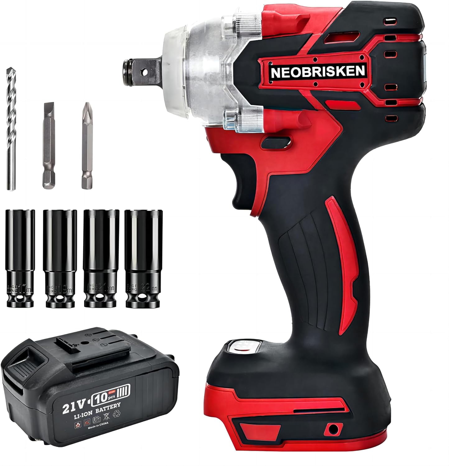 Electric Cordless Impact Wrench 3in1 Impact Driver 1/2 inch Power Wrenches 21V with Battery