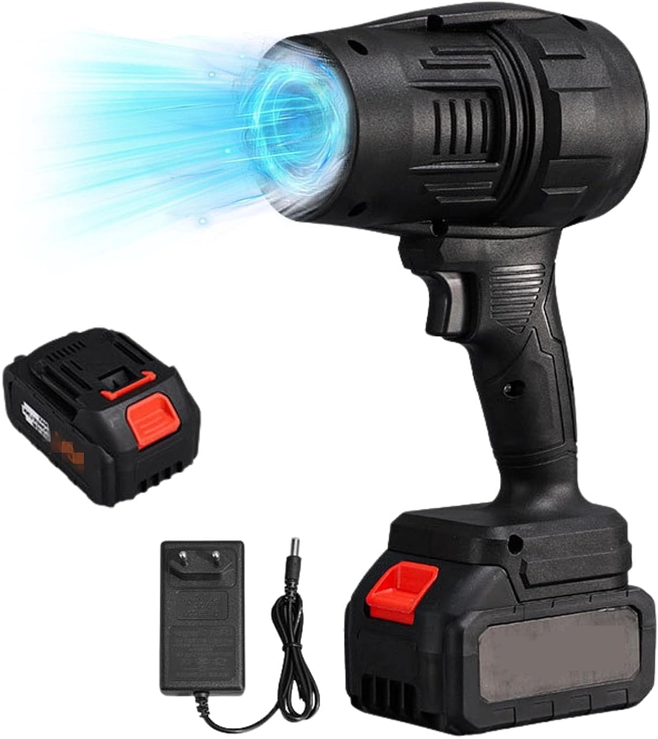 Electric Cordless Leaf Blower - 300000RPM Handheld Leaf Blower with Battery and Charger for Patio Cleaning, Lawn Care, Blowing Leaves and Dust
