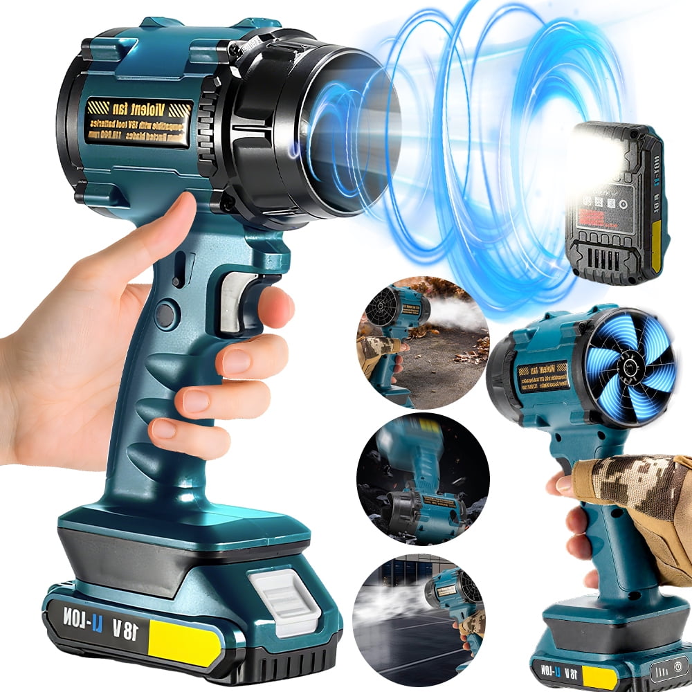 Electric Cordless Leaf Blower, DFITO Mini Cordless Leaf Blower with 1 × 3.75Ah Battery and Charger for Lawn, Patio, and Car Drying