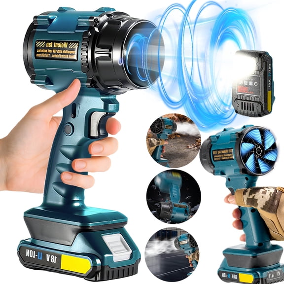 Electric Cordless Leaf Blower, DFITO Mini Cordless Leaf Blower with 1 3.75Ah Battery and Charger for Lawn, Patio, and Car Drying