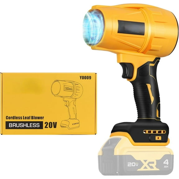 Electric Cordless Leaf Blower Dust Blower for DEWALT 20V Battery, High-Speed Motor Handheld Jet Fan Air Blower for Patio Cleaning, Lawn Care, Blowing Leaves and Dust (No Battery/Charger)