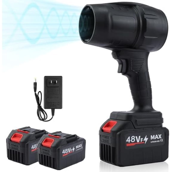 Electric Cordless Leaf Blower, Portable Dust Hand Held Blowers, 2 Pack 4000mAh Battery Powered and Charger, Lightweight Handheld Blower for Lawn Care, Patio Cleaning & Blowing Drying$$Garden & Patio