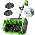 thumbnail image 1 of Electric Cordless Snow Shovel, 2X 4.0Ah/ 21V Battery | Snow Blower with Directional Plate & Adjustable Front Handle for Driveway Sidewalk, Steps, Patio (Charger Included), 1 of 8