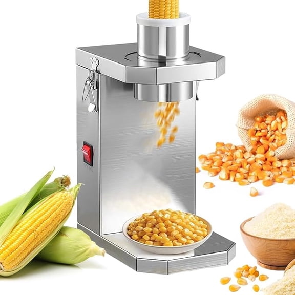 Electric Corn Cob Stripper, A Durable Stainless Steel Corn Thresher And Peeler Machine, Perfect For Quickly Shelling Large Batches Of Fresh Or Cooked Corn