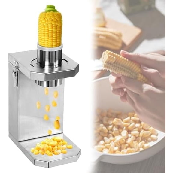 Electric Corn Kerneler Machine, Automatic Corn Cutter For Fresh & Cooked Corn, Stainless Steel Commercial Corn Sheller With Serrated Blade