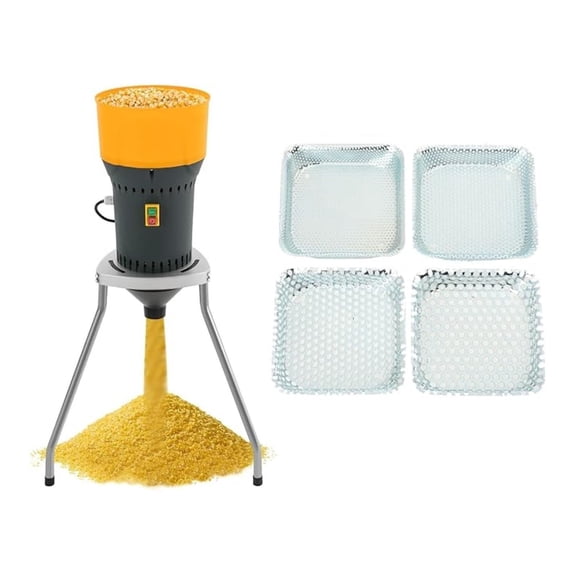 Electric Corn Mill Grinder 25L, 1000W Grain Mill with 5 Sieves, Dry Flour Mill for Wheat, Corn, Grains, Feed & Spices - Home & Farm Use