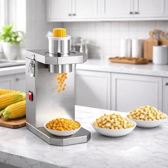 Electric Corn Shucker And Sheller, A Versatile Corn Peeler Machine That Easily Removes Kernels From Fresh, Boiled, Or Dried Corn Cobs With High Speed