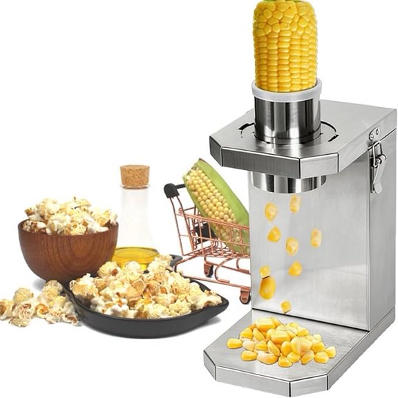 Electric Corn Stripper And Sheller, A Professional-Grade Corn Peeler With Removable Blades, Efficiently Handles Fresh, Cooked, And Dried Corn In 20 Seconds