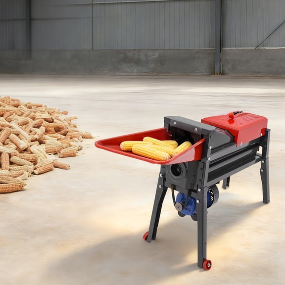 Electric Corn Thresher Sheller Threshing Stripping Machine Stripper Tool Black