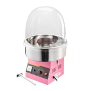 1000W Electric Cotton Candy Machine with Clear Cover, Commercial Floss Maker Featuring Stainless Steel Bowl, Sugar Scoop and 2800 RPM Performance for Parties, Carnivals and Events Pink
