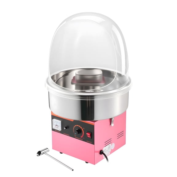Electric Cotton Candy Machine 1000W Commercial Floss Maker with Protective Cover Stainless Steel Bowl Sugar Scoop for Home Birthday Party Carnival Family Fun Sweet Treats Maker Kids Adults