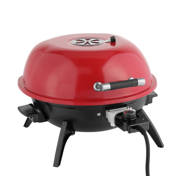 Electric Countertop BBQ Grill, Portable Double Layer Indoor/Outdoor Electric Grill for Indoor & Outdoor Use, 1600W, Red