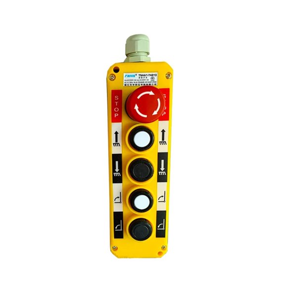 Electric Crane Remote Control Push Button Emergency Stop Switch Rainproof UP Down Hoist Switch Wear-resistant ,Quick Response