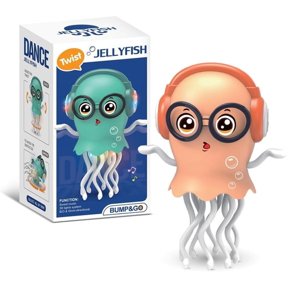Electric Crawling Octopus Toy – Dancing Octopus Toy with Led Lights & Music, Fun Electric Octopu Toys, Creative 8-Leg Action Movement, USB Rechargeable