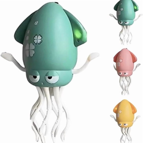 Unbranded Electric Crawling Octopus Toy with LED Lights and Music, Smart Obstacle Avoidance, Green