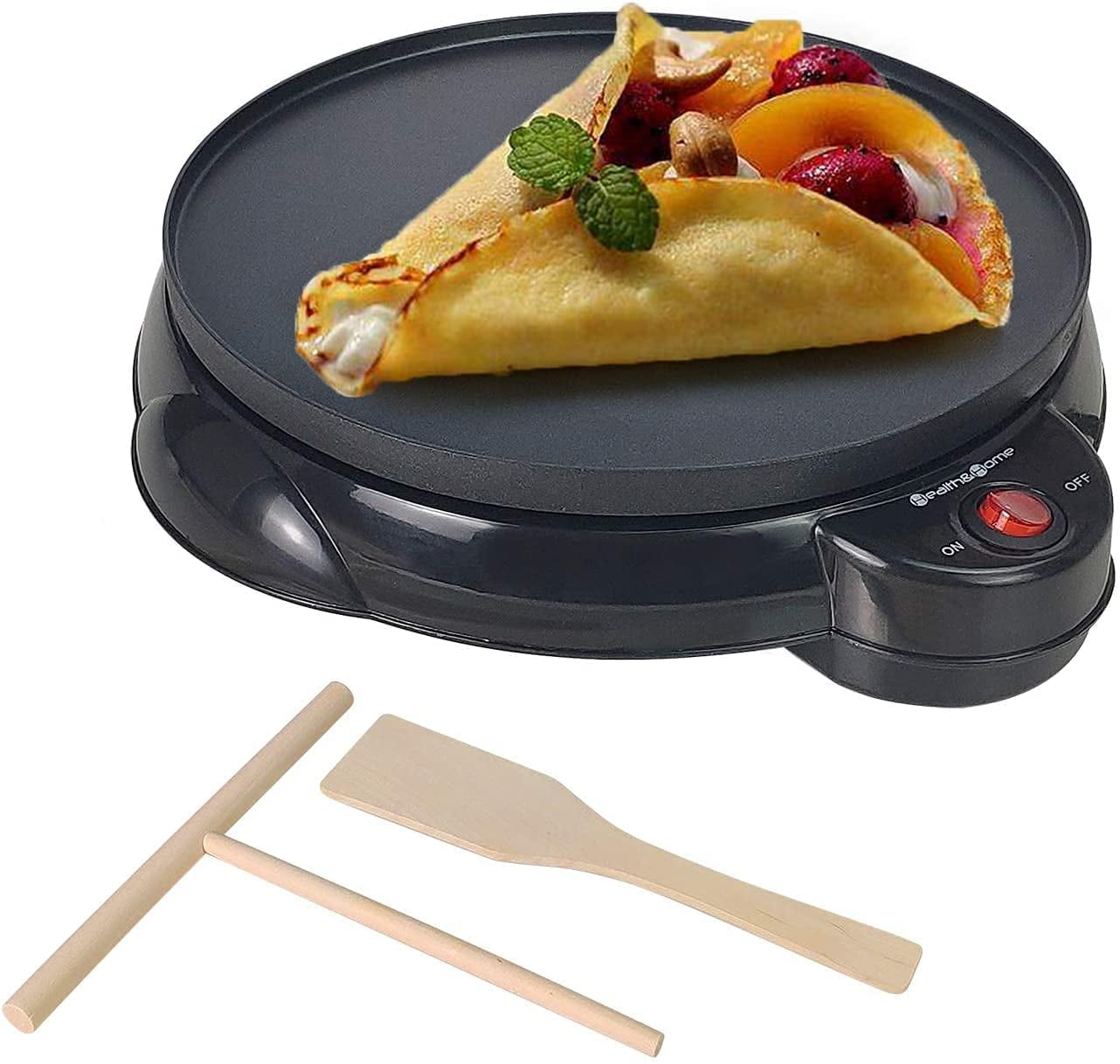 Instant Crepe Maker, Portable Electric Crepe Maker & Non-Stick Dipping  Plate with Auto Power Off, Automatic Temperature Control, Batter Bowl and  Egg