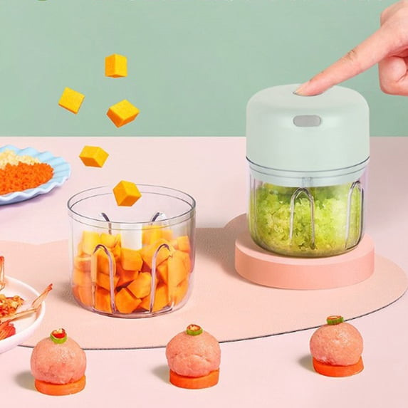 Electric Crusher Portable Mini Food Processor Wireless Vegetable Masher With USB Charging Rainproof Garlic Masher For Ice Cubes Spices 250ML