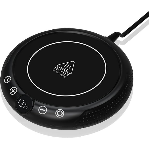 , Electric Cup Warmer for Desk, Candle Plate with Temperature Display, 8-Temp Setting & 1-12H Timer, Stocking Stuffer Chrisas White Elephant Coffee Gifts Adults Women Men