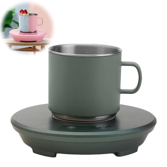 Electric Cup Warmer and Cooler Coaster, Dual Temperature Control Drink Heating Cooling Pad for Coffee Tea Beverage Desk Use
