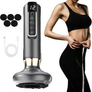 Electric Cupping Gua Sha Device, 3 in 1 Massage Tool with 12 Modes,Smart Heating Vacuum Therapy Scraping Machine, Portable Rechargeable Cupping Massage Tool with Steel Balls