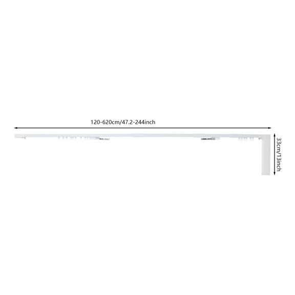 Electric Curtain Rail with Remote Control Motorized Curtain Track Suitable Size: 2.16-6.2m/7.09-20.34ft