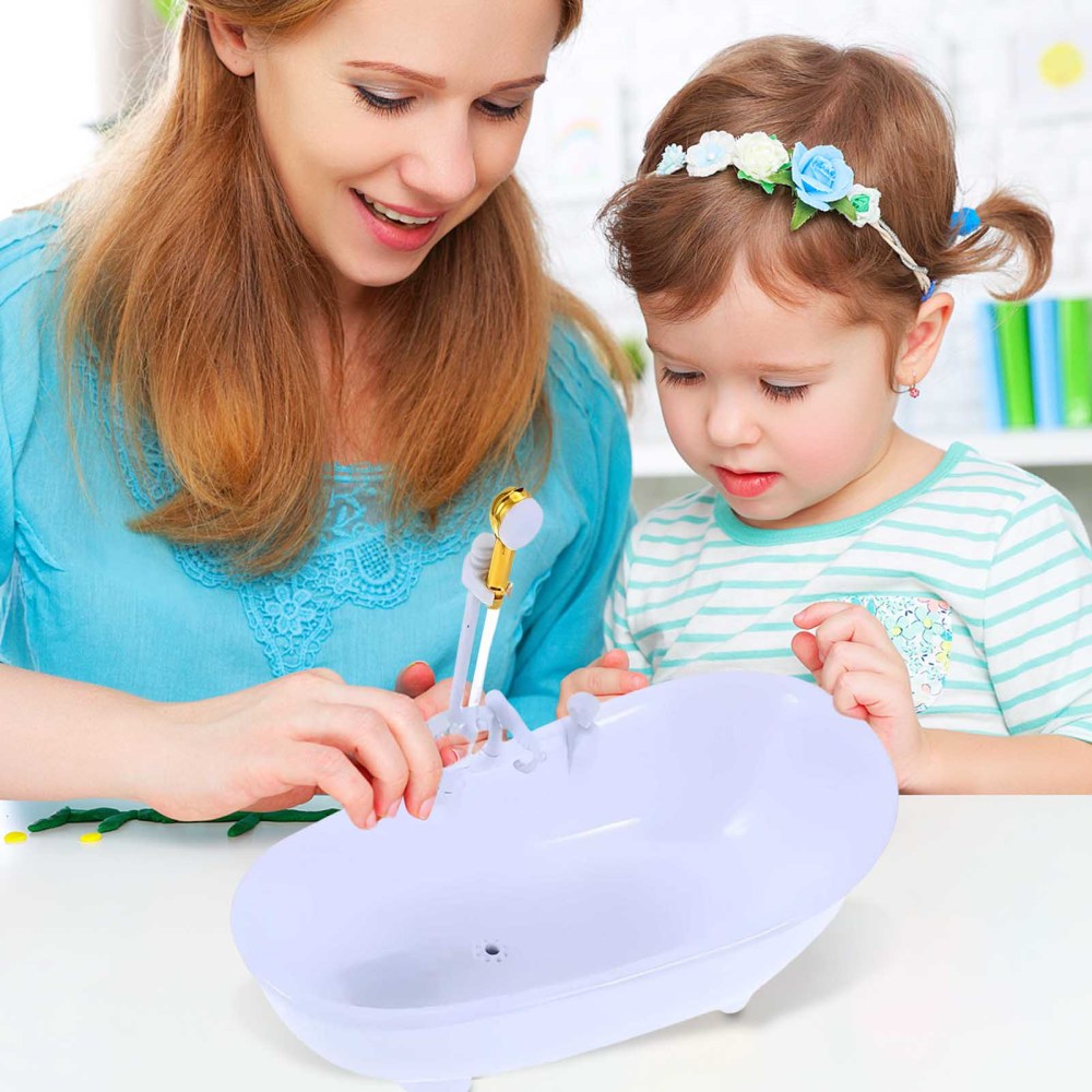 Electric Cyclic Water Spray Cup Mini Bathtub Kids Toys Funny Electric