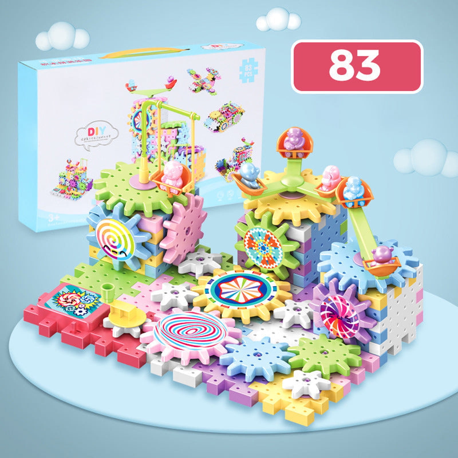 Electric DIY Science And Technology Changeable Building Blocks Mechanical Gear Children s Educational Early Childhood Insertion Particles Building