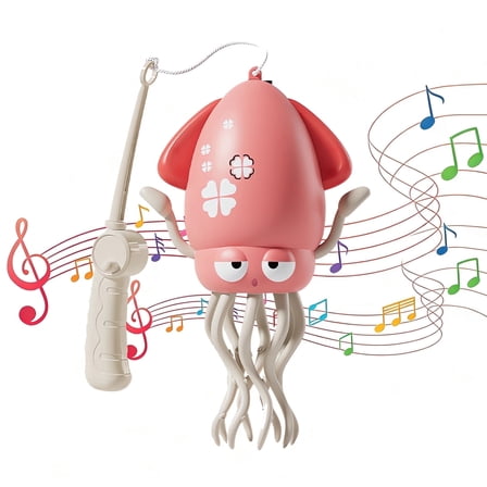 DIDUBUY Electric Dancing Octopus for Kids, Squid Crawling Toy with Lights & Music - Baby Interactive Sensory Toys - Easter Gift for Boys & Girls