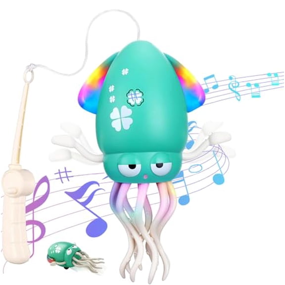 Electric Dancing Octopus Toy,2025 New Electric Auto-Avoid Crawling Octopus Rechargeable with LED & Music,Smart-Tentacle Explorer for Kids Stress Relief & Fun