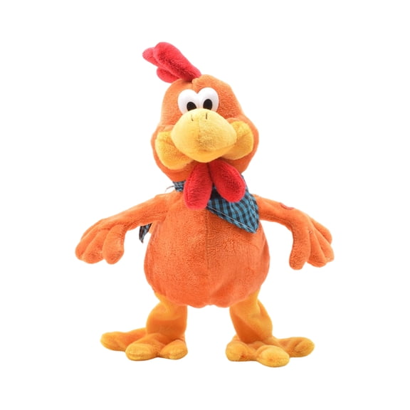 Electric Dancing Plush Toy Interactive Musical Animal Stuffed Figure, Animated Singing and Walking Chicken Mascot Style