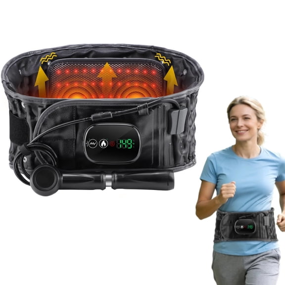 Electric Decompression Belt for Lower Back, Heating and Inflatable Back Support Belt, Cordless Heated Back Brace, 4-in-1 Lumbar Support, 3 Modes & Long-Lasting Battery, Home Use for Waist