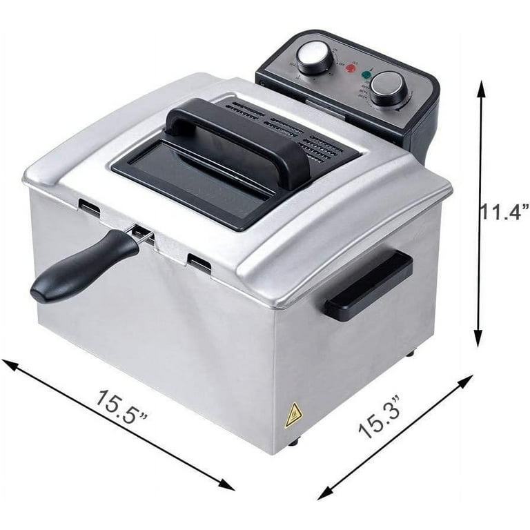 2Qt. Stainless Steel Deep Fryer with Lid