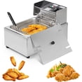 thumbnail image 1 of Electric Deep Fryer 6L Large Capacity with Detachable Basket Adjustable Temperature Control 1600W Stainless Steel Commercial Fryer for Restaurant and Home Perfect for Chicken Fries, 1 of 8