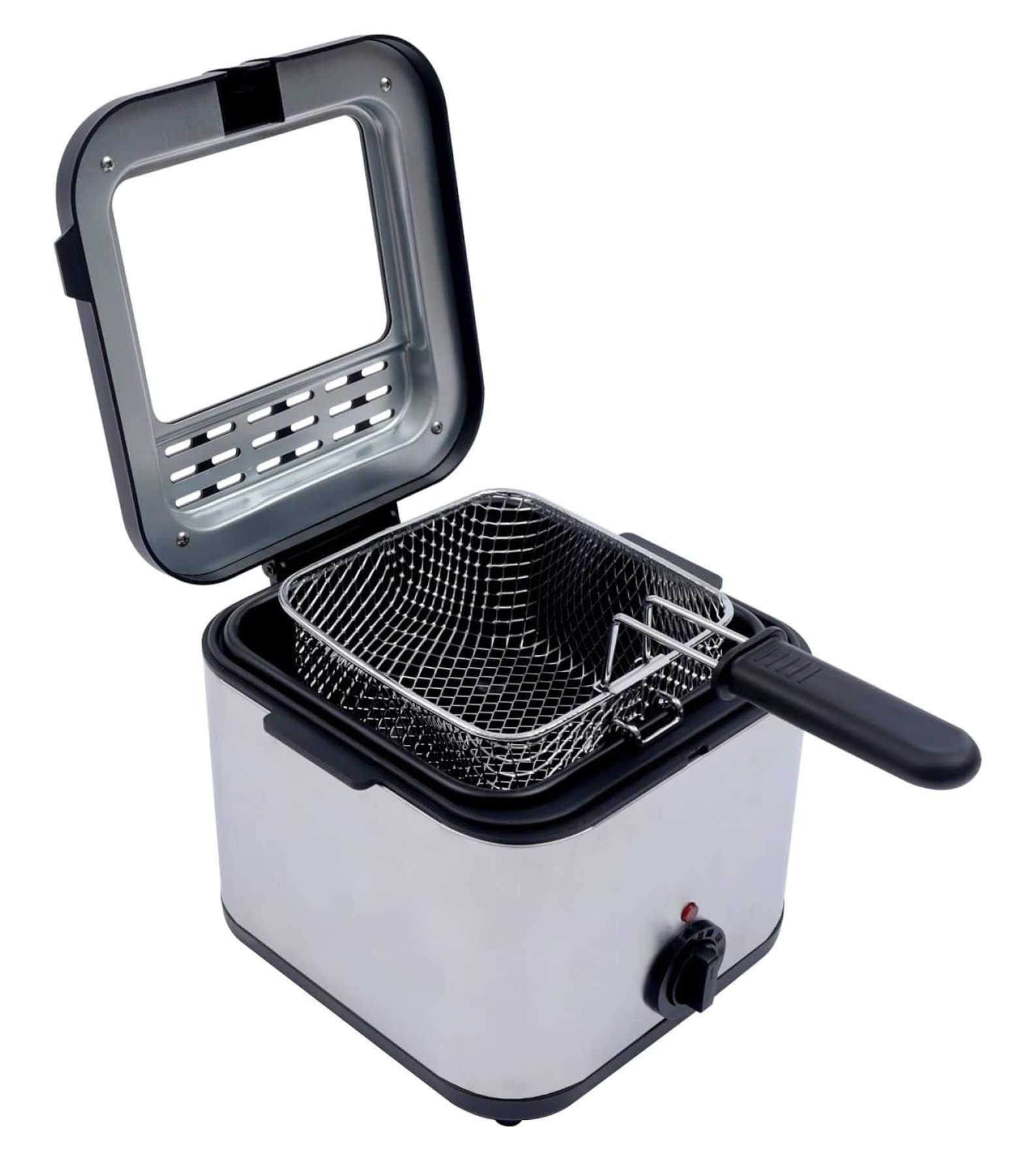 Electric Deep Fryer with Basket 1000W, 2.5L Oil Container, Adjustable