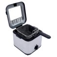 Electric Deep Fryer with Basket 1000W, 2.5L Oil Container, Adjustable